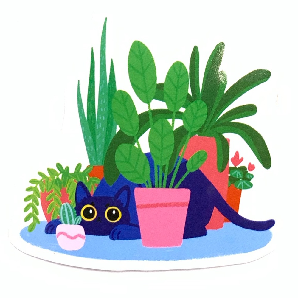 Cat Plant Vinyl Sticker